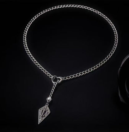 Handcrafted Gothic Silver Arrow Necklace | Dark Alternative Statement Jewelry