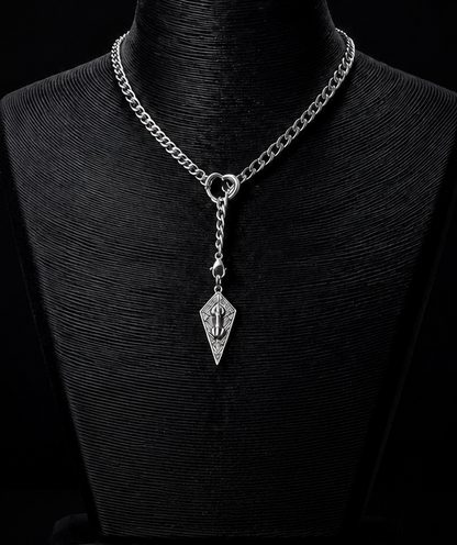 Handcrafted Gothic Silver Arrow Necklace | Dark Alternative Statement Jewelry