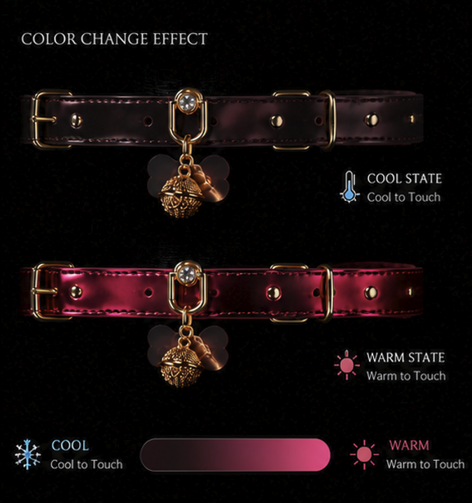 color changing choker collar before and after heat activation